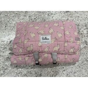 Bulkie Pink Lama Nap Mat Children's Girls Prek Kindergarten Pillow Blanket